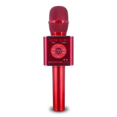Langaton karaoke-mikrofoni Bluetooth-kaiuttimella 2x5W punainen