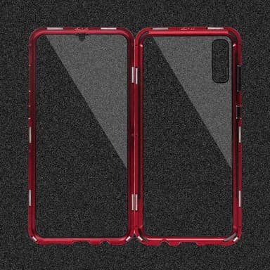 Samsung Galaxy A50 -kotelo, jossa näytönsuoja punainen