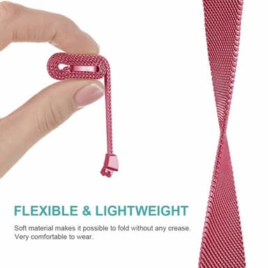Fitbit Inspire / Inspire HR -rannekoru Milanese Loop Pink (S)