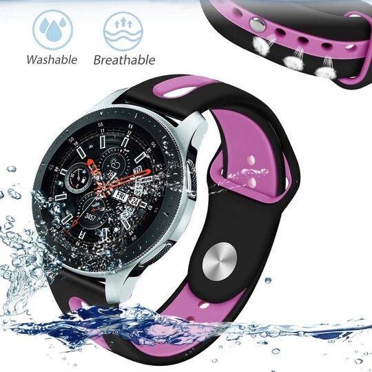 Rannekoru Samsung Galaxy Watch 46 mm - musta / violetti - S.