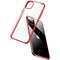 Pehmeä ja iskunkestävä läpinäkyvä / punainen iPhone 11 Pro Max -kuori