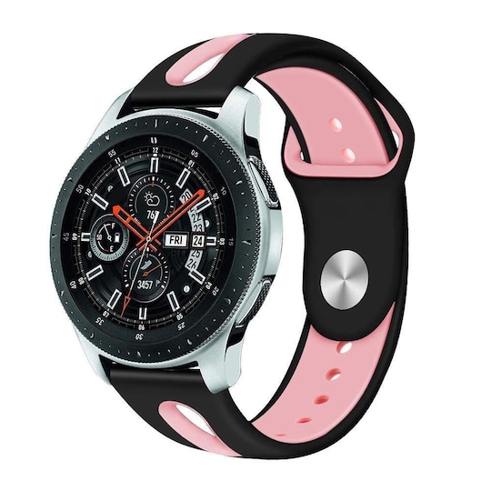 Rannekoru Samsung Galaxy Watch 46 mm - musta / vaaleanpunainen - L.