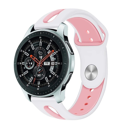 Rannekoru Samsung Galaxy Watch 46 mm - valkoinen / vaaleanpunainen - L.