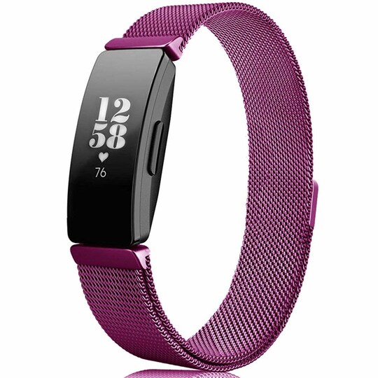 Fitbit Inspire / Inspire HR -rannekoru Milanese Loop Dark Purple (S)