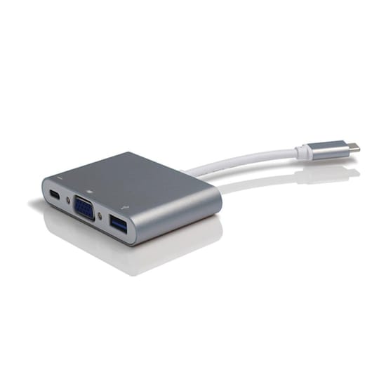 USB-C - VGA-sovitin, USB 3.0 PD ja USB-C