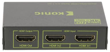 König 2-porttinen Ultra HD HDMI kytkin
