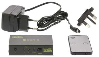 König 2-porttinen Ultra HD HDMI kytkin