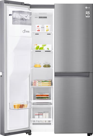 LG side by side jääkaappipakastin GSL480PZXV (teräs)