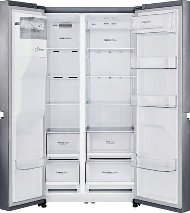 LG side by side jääkaappipakastin GSL480PZXV (teräs)