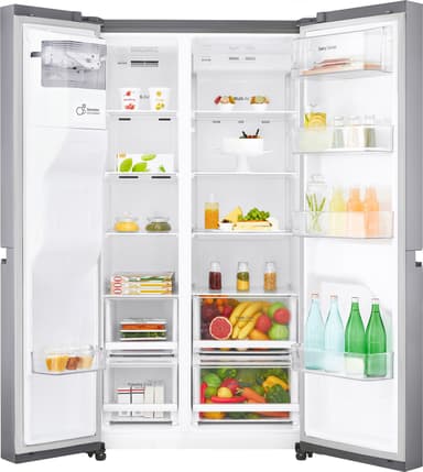 LG side by side jääkaappipakastin GSL480PZXV (teräs)
