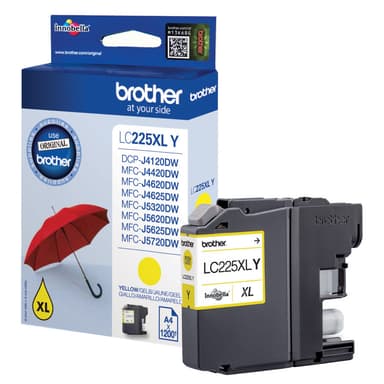 Brother LC-225XLY XL mustekasetti (keltainen)
