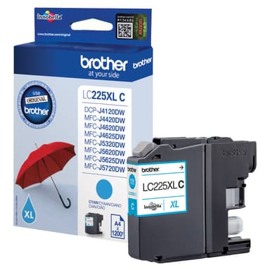 Brother LC-225XLC XL mustekasetti (syaani)