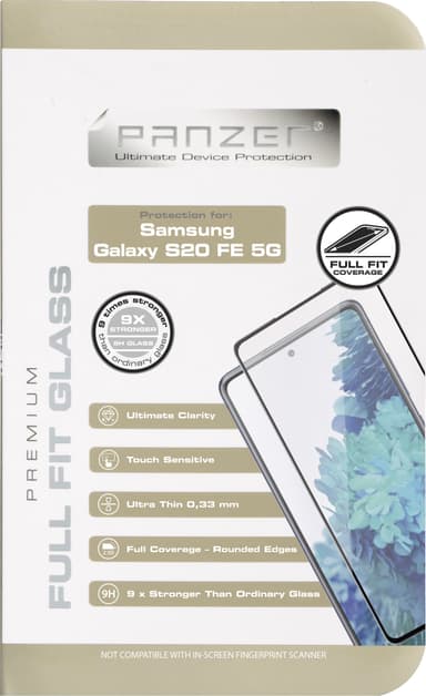 Panzer Full-Fit Samsung Galaxy S20 FE näytönsuoja (musta)