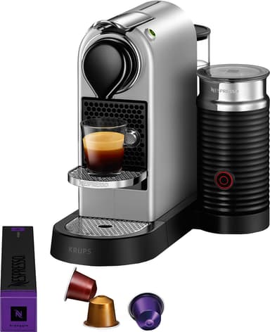 NESPRESSO® CitiZ&Milk kapselikeitin, Krups XN761B10WP (hopea)