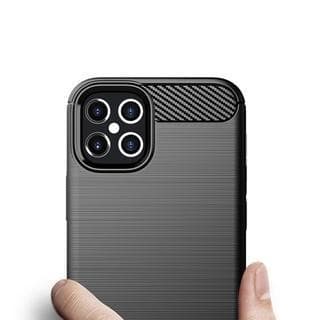 SKALO iPhone 12 Armor Carbon Iskunkestävä TPU suojakuori - Punainen