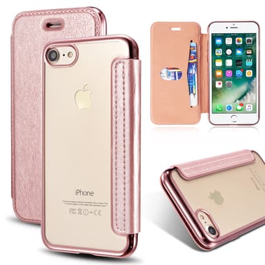 SKALO iPhone 7/8 Lompakkokotelo TPU Ultra Ohut - Hopea