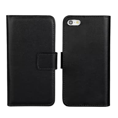 SKALO iPhone 5/5S/SE(1:a gen) Lompakkokotelo Aitoa nahkaa - Vaaleanpunainen