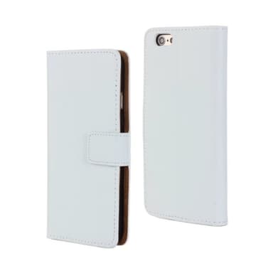 SKALO iPhone 6/6S Lompakkokotelo Aitoa nahkaa - Valkoinen