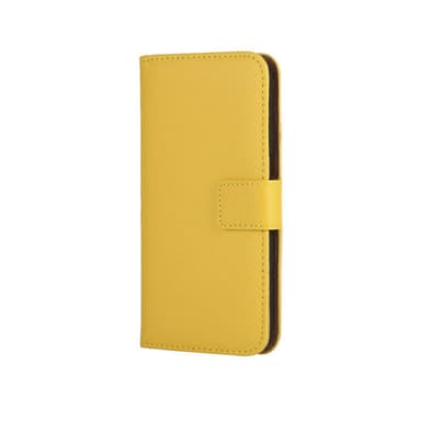 SKALO iPhone 11 Pro Max Lompakkokotelo Aitoa nahkaa - Keltainen
