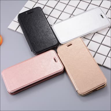 SKALO iPhone 7/8 Lompakkokotelo TPU Ultra Ohut - Hopea