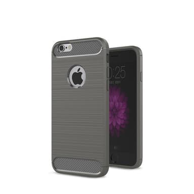 SKALO iPhone 6/6S Armor Carbon Iskunkestävä TPU suojakuori - Musta