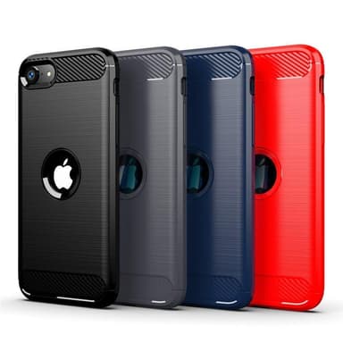 SKALO iPhone SE (2020/2022) Armor Carbon Iskunkestävä TPU suojakuori - Sininen