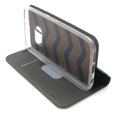 SKALO Samsung S7 Lompakkokotelo Ultra-ohut muotoilu - Tummanharmaa