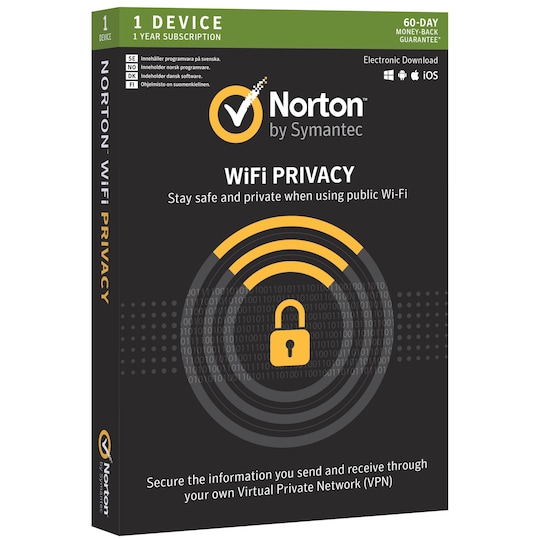 Norton WiFi Privacy tietoturva (1 laitteelle)