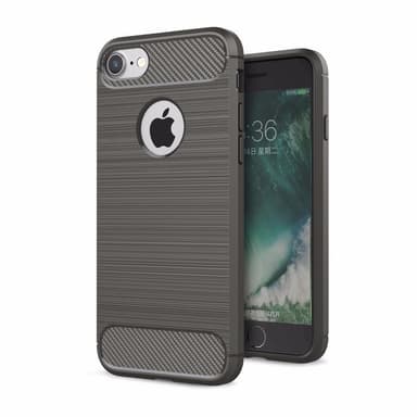 SKALO iPhone 7/8 Armor Carbon Iskunkestävä TPU suojakuori - Harmaa