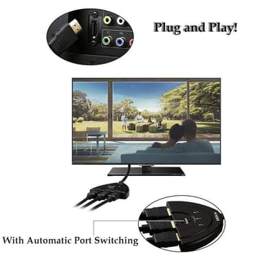 HDMI-kytkin 3x1 UHD 4K2K 1080p
