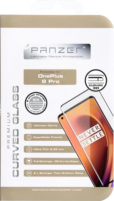 Panzer Curved AR OnePlus 8 Pro näytönsuoja