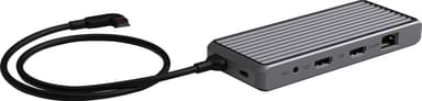 Unisynk 10-porttinen USB-C hubi (harmaa)