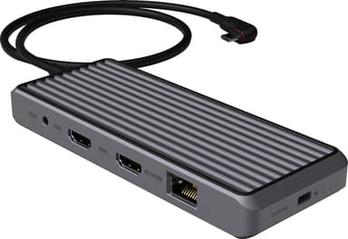 Unisynk 10-porttinen USB-C hubi (harmaa)