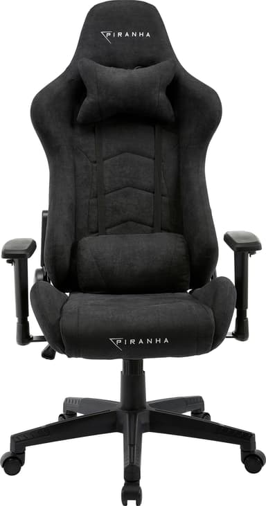 Piranha Bite Cloth Edition kangasverhoiltu pelituoli (tummanharmaa)