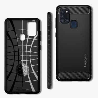 Spigen Samsung Galaxy A21s Kuori Rugged Armor Matte Black