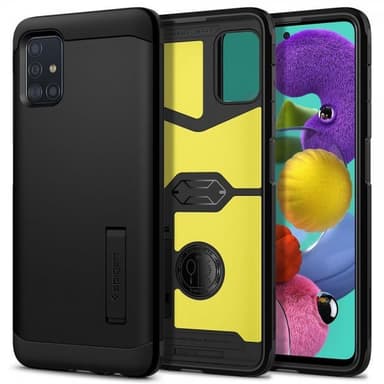 Spigen Samsung Galaxy A51 Suojakuori Tough Armor Musta