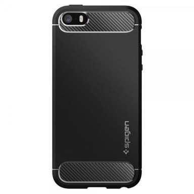 Spigen Rugged Armor Kuori iPhone 5 / 5S / SE 2016 Musta