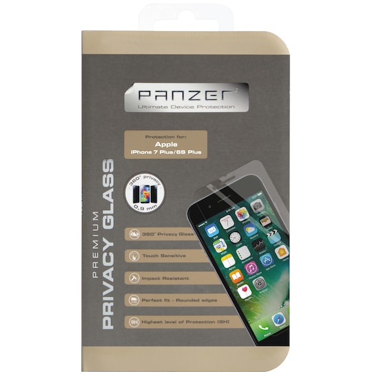 Panzer Privacy iPhone 6/6S/7 Plus/8 Plus näytönsuoja