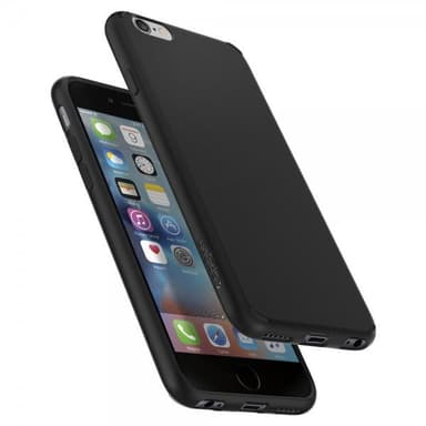 Spigen iPhone 6/6S Suojakuori Liquid Crystal Mattae Black