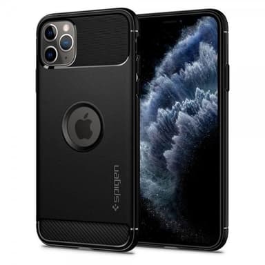 Spigen iPhone 11 Pro Max Kuori Rugged Armor Matte Black