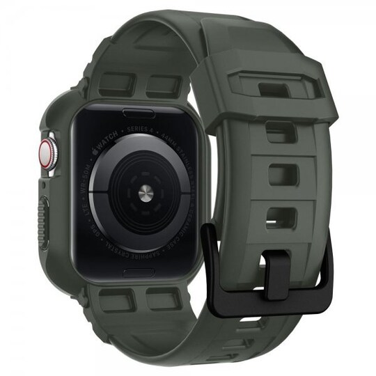 Apple Watch 44/45mm Kuori kanssa Ranneke Rugged Armor Pro Military Green