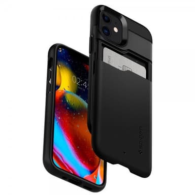 Spigen iPhone 12/iPhone 12 Pro Suojakuori Slim Armor CS Musta