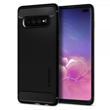 Spigen Samsung Galaxy S10 Plus Suojakuori Rugged Armor Mattae Black