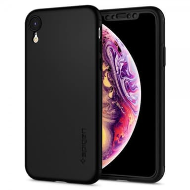 Spigen iPhone Xr Suojakuori med Näytönsuoja Ultra Thin 360 Musta