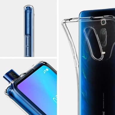Spigen Xiaomi Mi 9T Kuori Liquid Crystal Läpinäkyvä Kirkas