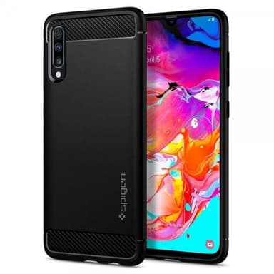Spigen Samsung Galaxy A70 Kuori Rugged Armor Matte Black