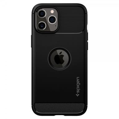 Spigen iPhone 12/iPhone 12 Pro Suojakuori Rugged Armor Matte Black