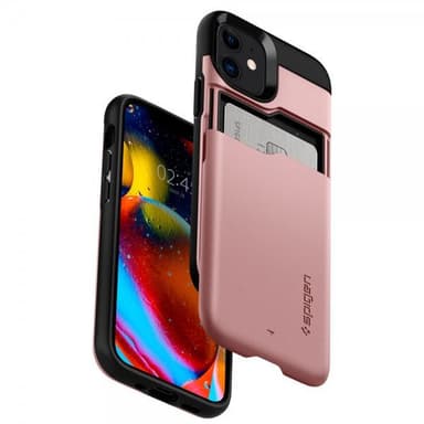 Spigen iPhone 12/iPhone 12 Pro Suojakuori Slim Armor CS Ruusukulta