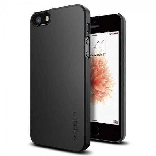 Spigen Thin Fit Kuori iPhone 5 / 5S / SE 2016 Black