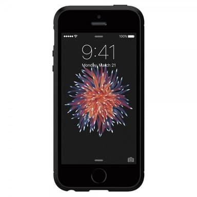 Spigen Rugged Armor Kuori iPhone 5 / 5S / SE 2016 Musta